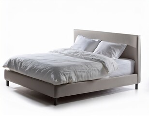 white bed isolated on white background