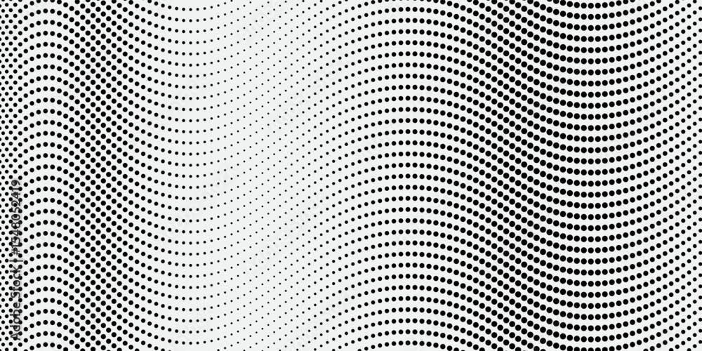 Poster wavy dots lines background. pattern of dotted lines, circles of different scale. futuristic pattern.