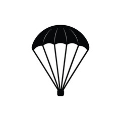 skydiver silhouette vector art illustration