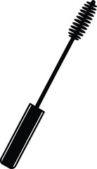 mascara wand icon line art vector illustration on transparent background
