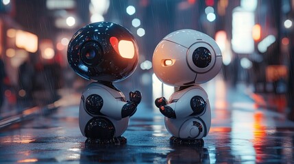Describe a love story between two traffic AI assistants.