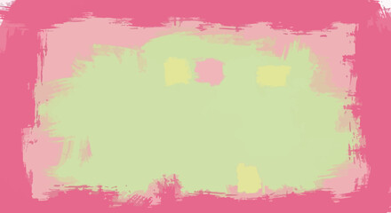 Abstract Pastel Pink and Green Brush Stroke Background