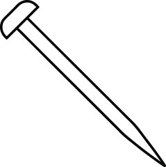 nails icon line art vector illustration on transparent background