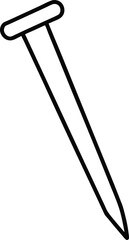 nails icon line art vector illustration on transparent background