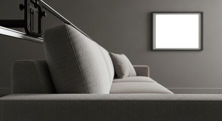 Modern Grey Sofa Living Room Interior