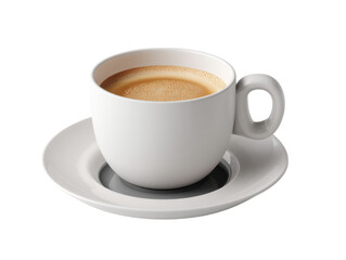 Fototapeta premium Cup ring marked on table during smooth sip tasting symbolizing cafe ambiance, isolated on transparent background 