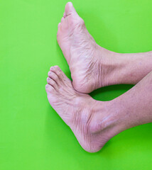 Body parts, feet of elderly people