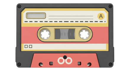 Isolated Retro Cassette Tape