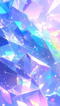 「煌めく抽象クリスタル背景｜カラフルな光とファンタジーアート」

