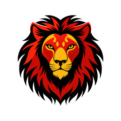 lion face vector silhouette illustration