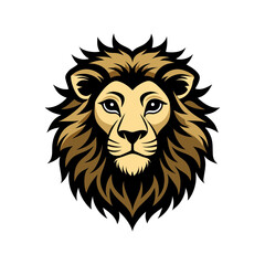 lion face vector silhouette illustration