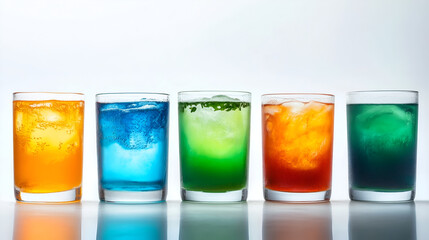 Colorful summer cocktails