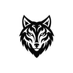 Obraz premium Wolf logo design vector symbol and graphic idea creative