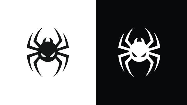 Minimalist top view octopus logo with eight slightly offset angular arms. Tech inspired design for modern branding.