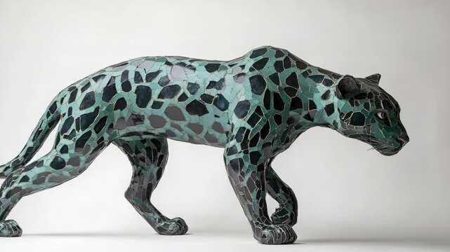 Glass Leopard Sculpture - Cinematic Video Clip