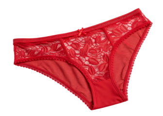 female-red-panties--isolated on white background png, ai generated