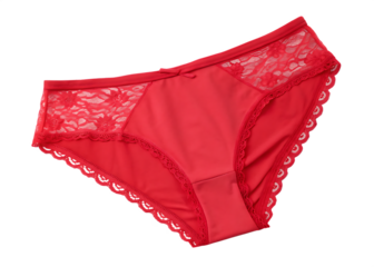 female-red-panties--isolated on white background png, ai generated