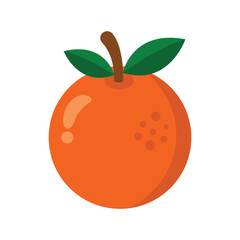 Orange Fruit Vector Illustration Fresh Citrus and Healthy Food