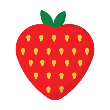 Red Strawberry Vector Illustration Fresh Fruit and Healthy Food