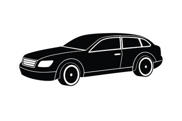 black car silhouette vector design illustration