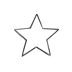 Obraz premium Simple Hand-Drawn Star Outline Perfect for Design Projects