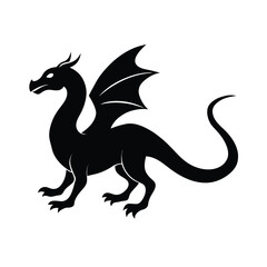 Fototapeta premium dragon silhouette vector