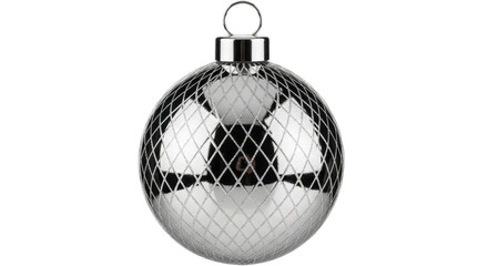 Isolated Silver Christmas Bauble