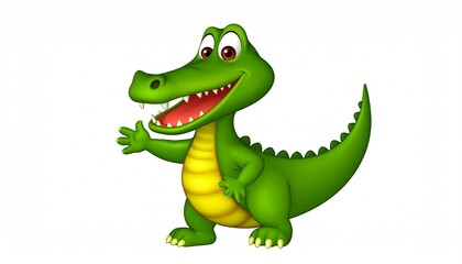 Fototapeta premium crocodile on the white