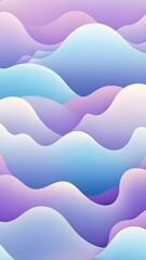 Abstract Gradient Waves in Pastel Colors, Soft and Fluid Composition