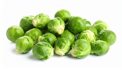 brussels sprouts on white background