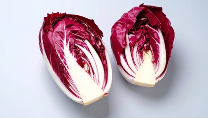 red cabbage isolated on white