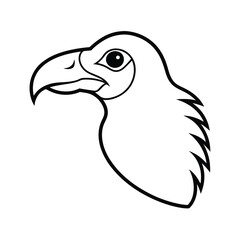 vulture head silhouette vector graphic illustration