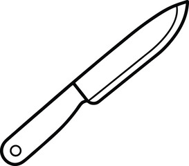 utility knife icon line art vector illustration on transparent background
