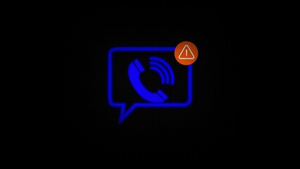 Animated call new message notification with a smooth up effect. for chat apps, email alerts, and social media notifications. animation to indicate incoming messages 4k motion video. - Powered by Adobe