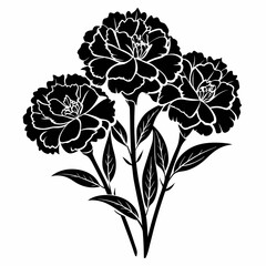 black and white flower