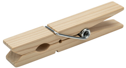 Isolated Wooden Clothespin
