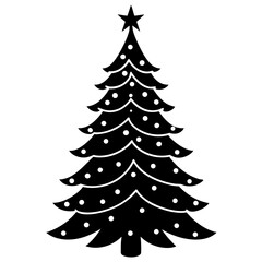 Obraz premium christmas tree isolated on white
