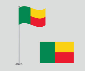 High Quality Vector Illustration of the Benin National Flag in Flat Style