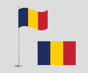 High Quality Vector Illustration of the Chad National Flag in Flat Style