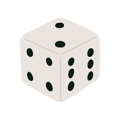 2が上のシンプルなサイコロのイラスト