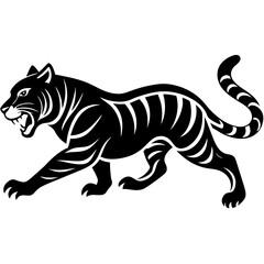 Obraz premium tiger on white background