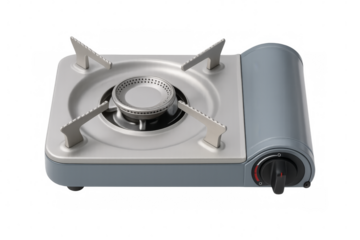 Portable camping stove with transparent background for easy integration