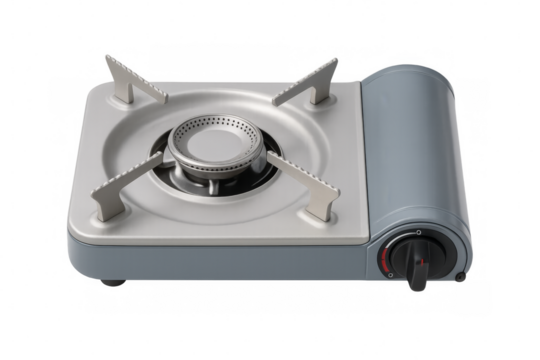 Portable camping stove with transparent background for easy integration