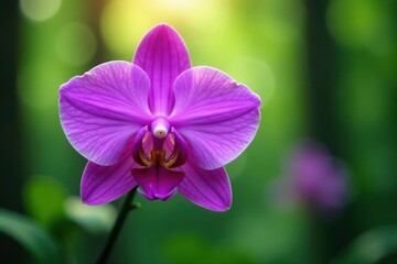 Close-up of a purple orchid in a Philippine rainforest , blossom, orchid, Philippine orchid species