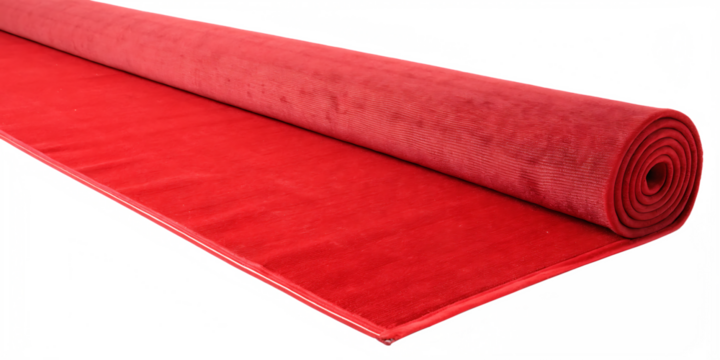 red-carpet-isolated on white background png, ai generated