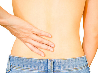 Woman with lower back pain