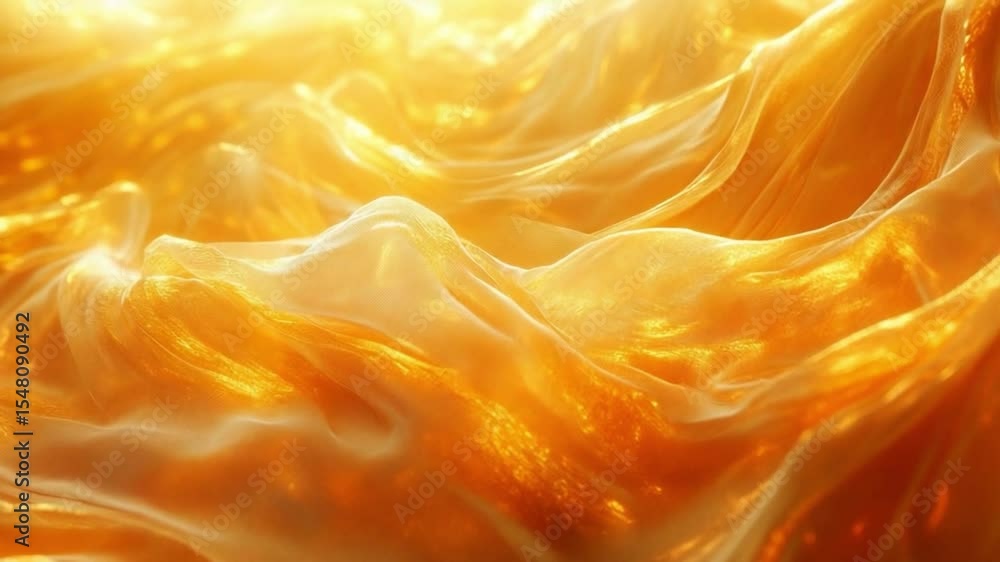Poster golden fluid abstract: an eye-level, captivating abstract image showcases a rippling expanse of molt