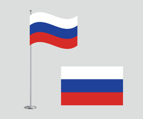 High Quality Vector Illustration of the Russia National Flag in Flat Style