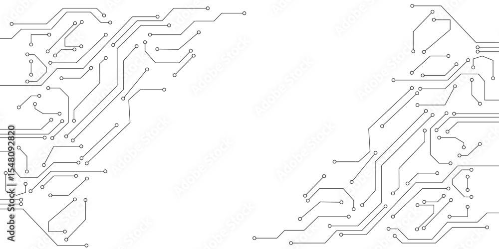 Poster white circuit board technology background network motherboard system engineering connection lines de