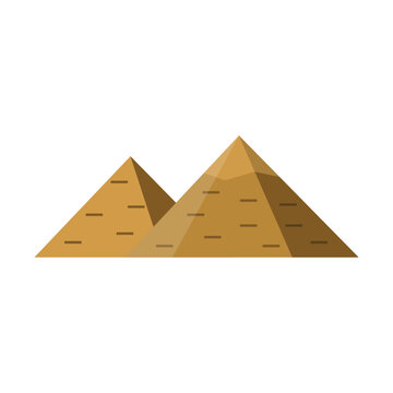 Giza Pyramids Vector Illustration Ancient Egyptian Landmark